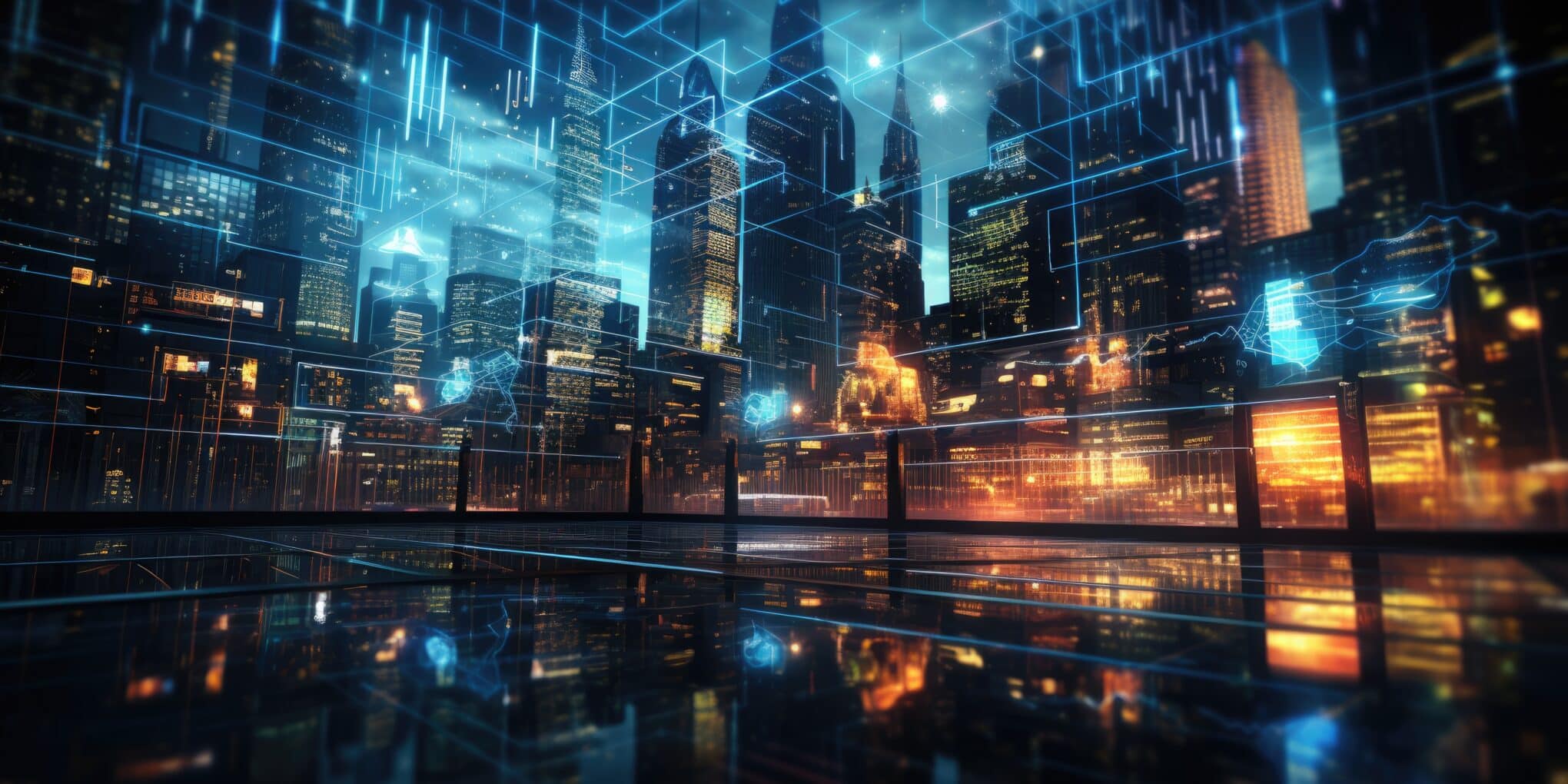 futuristic cityscape. Skyscrapers of varying heights and colors represent different national economies – generative ai futuristic cityscape. Skyscrapers of varying heights and colors represent different national economies - generative ai